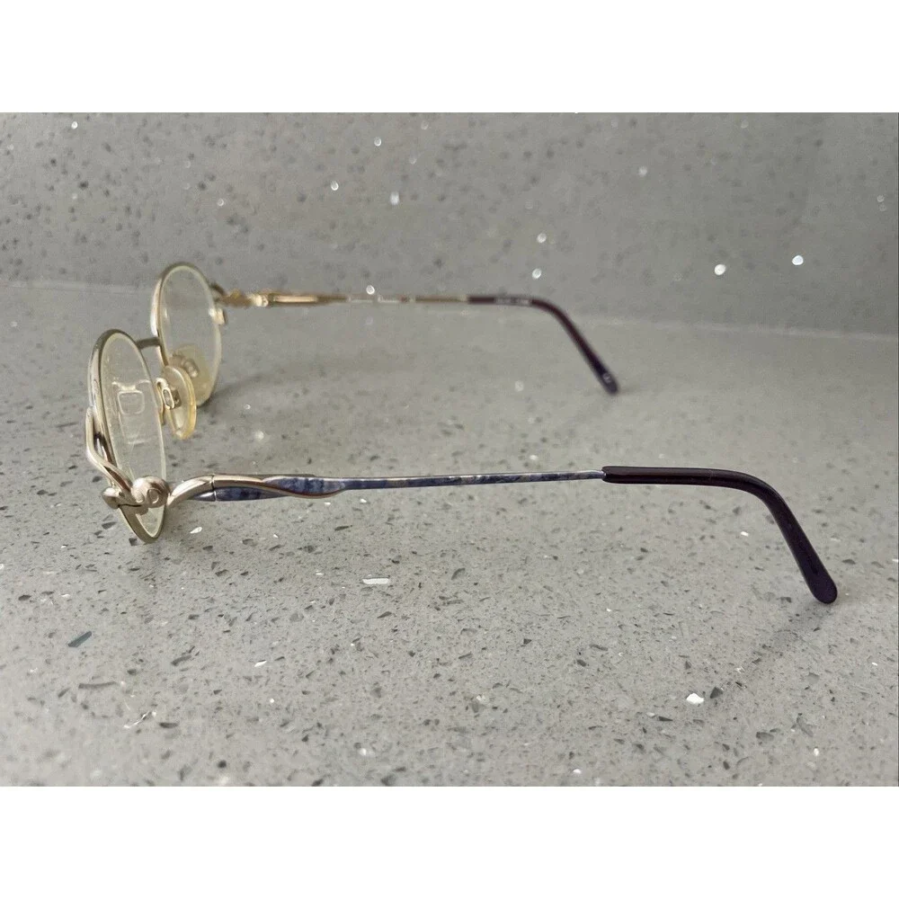 Catherine Deneuve CD 090 BL/YG Eyeglasses FRAMES ONLY 51-18-132 Purple gold